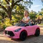 Mini Carro Elétrico Infantil 6v Com Luz Controle Remoto Rosa - BW548RS - 8