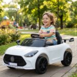 Mini Carro Elétrico Infantil 6v Luz Controle Remoto Branco - BW548BR - 8