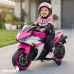 Mini Moto Elétrica Infantil 12v Importway Esportiva Rosa - BW555RS - 8