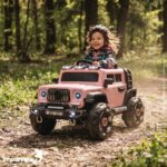 Mini Carro Elétrico Infantil 12v Rosa Com Luz Som Controle - BW545RS - 8