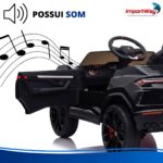 Mini Carro Elétrico Infantil 12v Lamborghini Urus Preto - BW527PT - 8
