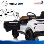 Mini Carro Elétrico Infantil 12v Lamborghini Urus Branco - BW527BR - 8
