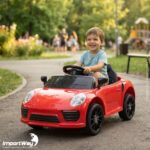 Mini Carro Elétrico Infantil 6v Com Luz Até 30kg Vermelho - BW394VM - 8