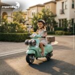 Mini Moto Elétrica Vespa 12v Licenciada Primavera Azul - BW542AZ - 10