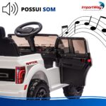 Mini Caminhonete Carro Elétrico 12v Ford F-150 Raptor Branco - BW528BR - 8