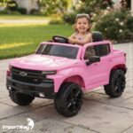 Mini Caminhonete Elétrica 12v Chevrolet Silverado Rosa - BW529RS - 9