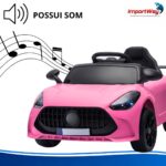 Mini Carro Elétrico Infantil 6v Com Luz Controle Remoto Rosa - BW548RS - 9