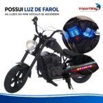 Moto Elétrica Infantil 24v Preta Suporta 100kg Com Luz E Som - BW534PT - 9