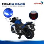 Mini Moto Elétrica Infantil 12v Importway Esportiva Azul - BW555AZ - 9
