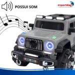 Mini Carro Elétrico Infantil 12v Cinza Com Luz Som - BW545CZ - 9