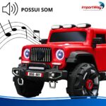 Mini Carro Elétrico Infantil 12v Vermelho Luz Som Controle - BW545VM - 9