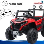 Carrinho Elétrico Utv Infantil 12v Luz Som Vermelho - BW535VM - 9