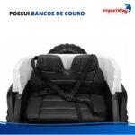 Jipe Elétrico Infantil 12v Com Controle Luz E Música Branco - BW400BR - 9