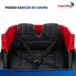 Jipe Elétrico Infantil 12v Com Controle Luz Música Vermelho - BW400VM - 9