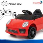 Mini Carro Elétrico Infantil 6v Com Luz Até 30kg Vermelho - BW394VM - 9