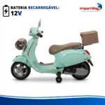 Mini Moto Elétrica Vespa 12v Licenciada Primavera Azul - BW542AZ - 9