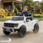 Mini Caminhonete Carro Elétrico 12v Ford F-150 Raptor Branco - BW528BR - 9