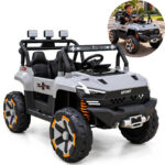 Carro Jipe Elétrico Infantil Controle Pedal Sons 12v Cinza - BW277RCZ - 1