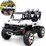 Carro Jipe Elétrico Infantil Controle Pedal Sons 12v Branco - BW277RBR - 1