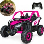Quadriciclo Elétrico Infantil 24v Rosa Assento Duplo Luz Som - BW398RS - 1