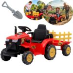 Carrinho Mini Trator Infantil Elétrico Vermelho 12v Carreta - BW551VM - 1