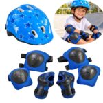 Kit De Proteção Infantil Completo Ajustável C/ Capacete Azul - BW521AZ - 1
