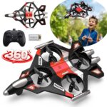 Drone Avião De Controle Remoto Aero Caça Jato 360° Vermelho - BW590VM - 1