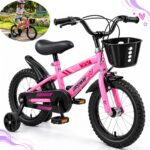 Bicicleta Infantil Aro 14 Com Rodinha Cesta Rosa - BW503RS - 1