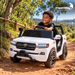 Mini Carro 12v Licenciado Toyota Land Cruiser Branco - BW598BR - 10