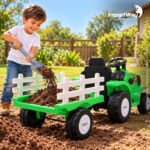 Carrinho Mini Trator Infantil Elétrico Verde 12v Carreta Pá - BW551VD - 10