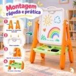 Lousa Mágica Infantil Dupla Face Magnética Ou Quadro Negro - BW571 - 10