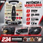 Kit Micro Retífica Com 234 Acessórios 127v - IWKMR234-01 - 10