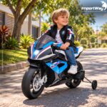 Mini Moto 12v Licenciada Bmw Hp4 Azul Música Luz - BW597AZ - 10