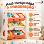 Organizador Estante De Brinquedos 3 Níveis 7 Compartimentos - BW476 - 10