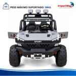 Carro Jipe Elétrico Infantil Controle Pedal Sons 12v Cinza - BW277RCZ - 11