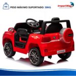 Mini Carro 12v Licenciado Toyota Land Cruiser Vermelho Way - BW598VM - 11