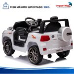 Mini Carro 12v Licenciado Toyota Land Cruiser Branco - BW598BR - 11