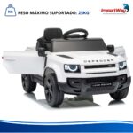 Carro Elétrico 12v Licenciado Land Rover Defender Branco - BW603BR - 11