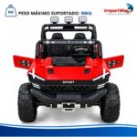Carro Jipe Elétrico Infantil Controle Sons 12v Vermelho - BW277RVM - 11