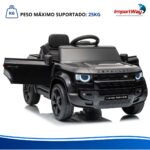 Carro Elétrico 12v Licenciado Land Rover Defender Preto - BW603PT - 11