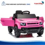 Carro Elétrico 12v Licenciado Land Rover Defender Rosa - BW603RS - 11