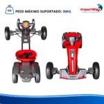 Kart Elétrico Infantil 6v Dobrável Banco Ajustável Vermelho - BW526VM - 11