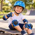 Kit De Proteção Infantil Completo Ajustável C/ Capacete Azul - BW520AZ - 11
