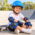 Kit De Proteção Infantil Completo Ajustável C/ Capacete Azul - BW521AZ - 11