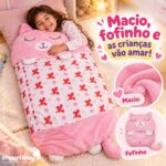 Saco De Dormir Cobertor Infantil Importway Rosa 135x50cm - BW227RS - 11