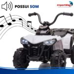 Mini Carro Elétrico Infantil 6v Utv Branco Som E Luzes Way - BW592BR - 11