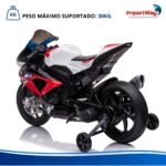 Mini Moto 12v Licenciada Bmw Hp4 Vermelho Música Luz - BW597VM - 11