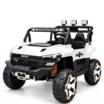 Carro Jipe Elétrico Infantil Controle Pedal Sons 12v Branco - BW277RBR - 2