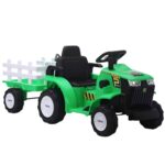 Carrinho Mini Trator Infantil Elétrico Verde 12v Carreta Pá - BW551VD - 2