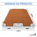 Boia Plataforma Flutuante Inflável 1,8x1,5m C/ Acesórios - IWI023 - 2